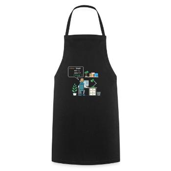 Eat Code Sleep | Funny Coder Programmer - Cooking Apron - black - Front - AI Model Male 185 dark (185cm)