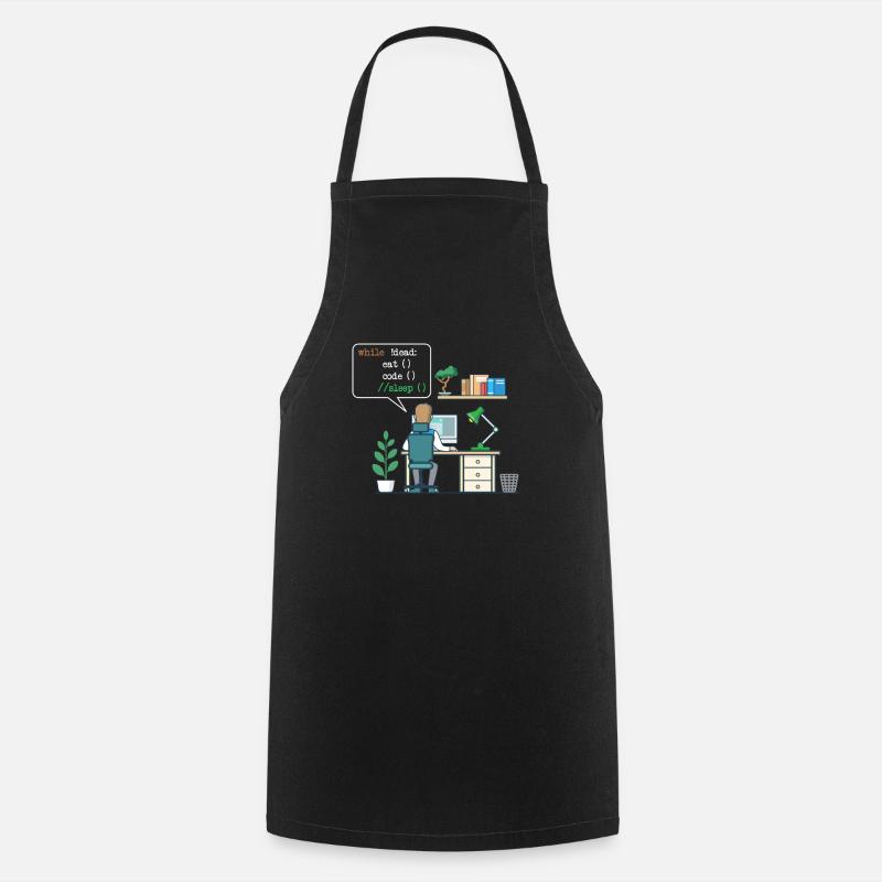 Eat Code Sleep | Funny Coder Programmeur - Tablier de cuisine - noir