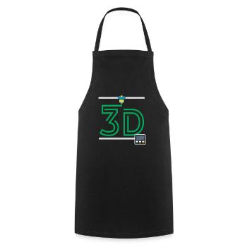 3D Printer Design | 3D Printing Love 3D Printing - Cooking Apron - black - Front - AI Model Male 185 dark (185cm)