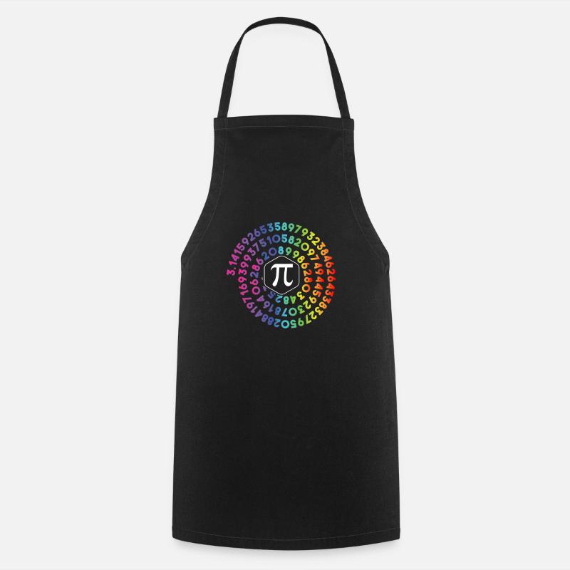 | en spirale Pi Happy Pi Day Shirt Pi Math 3.14 - Tablier de cuisine - noir