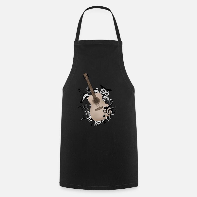 guitar - Cooking Apron - black