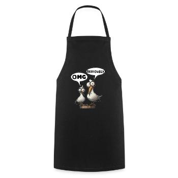 Oh mon dieu! - Omg, sérieusement, génial - Tablier de cuisine - noir - Devant - AI Model Male 185 dark (185cm)