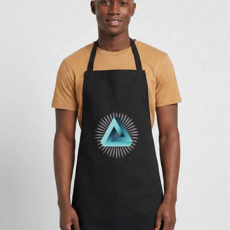 illusion illuminati triangle pyramide nerd maths Tablier de cuisine