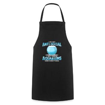 Aquarium hobby gift idea fish birthday - Cooking Apron - black - Front - AI Model Male 185 dark (185cm)