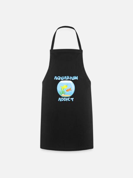 Aquarium addictive gift idea hobby ornamental fish - Cooking Apron - black