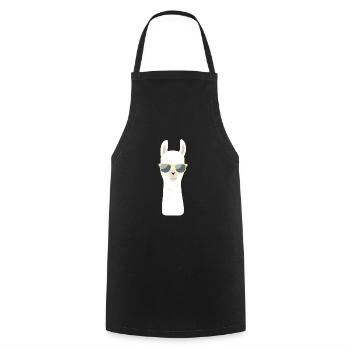 Llama sunglasses summer beach trend gift - Cooking Apron - black - Front - AI Model Male 185 dark (185cm)