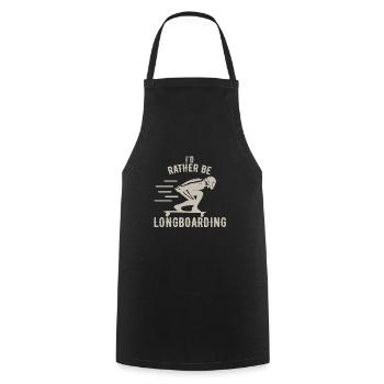 Longboarding - Cooking Apron - black - Front - AI Model Male 185 dark (185cm)