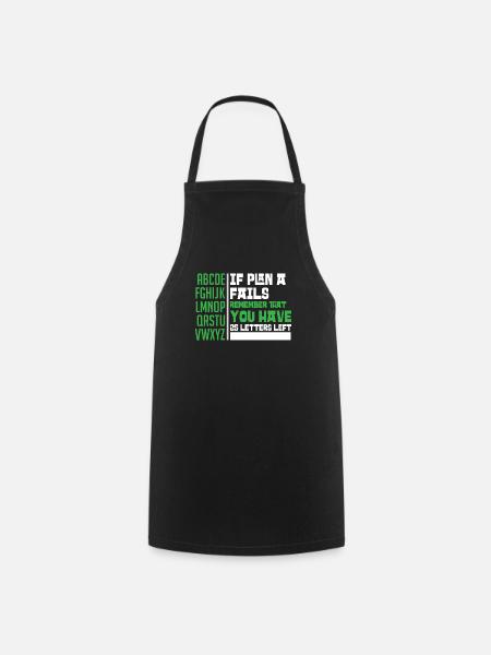 alphabet - Cooking Apron - black