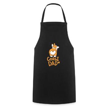 Corgi chien anniversaire cadeau idée chien race mignonne - Tablier de cuisine - noir - Devant - AI Model Male 185 dark (185cm)