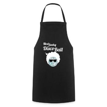 Funky Disco Ball Afro Glasses Afro Comb Party Shirt - Cooking Apron - black - Front - AI Model Male 185 dark (185cm)