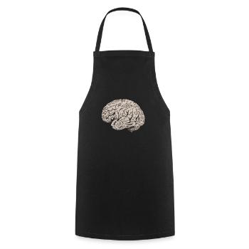 Brain anatomy Neurologist Doctor Doctor Neurology - Cooking Apron - black - Front - AI Model Male 185 dark (185cm)
