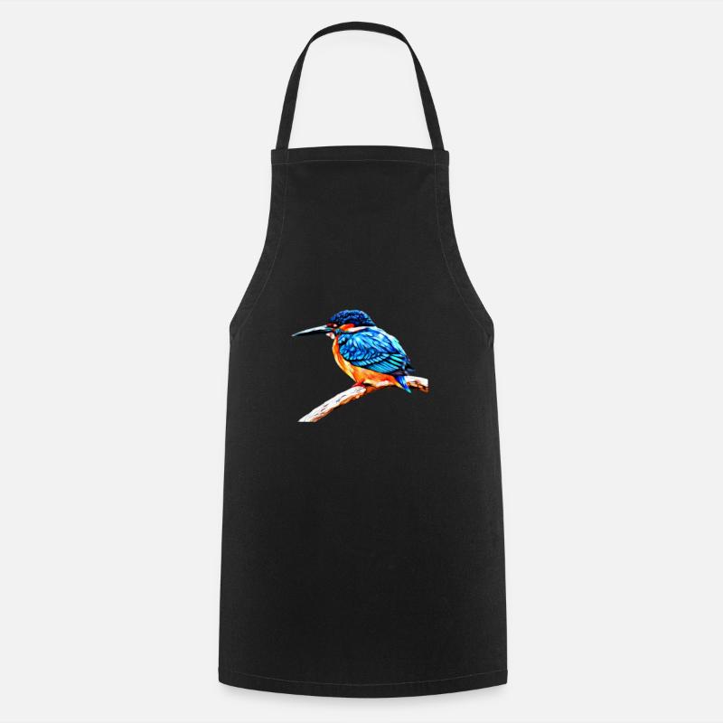 Eisvogel - Kingfisher - Kochschürze - Schwarz