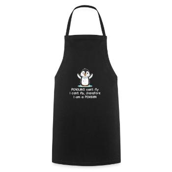 Penguin animal - Cooking Apron - black - Front - AI Model Male 185 dark (185cm)