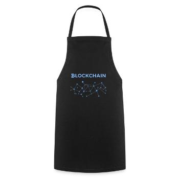block Chain - Cooking Apron - black - Front - AI Model Male 185 dark (185cm)