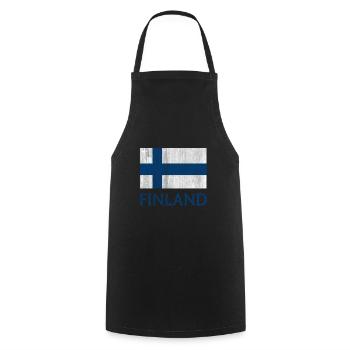 Finland Scandinavia - Cooking Apron - black - Front - AI Model Male 185 dark (185cm)