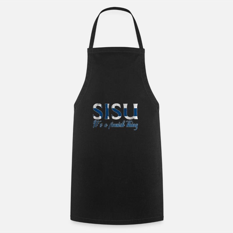 Finland Fin Sisu - Tablier de cuisine - noir