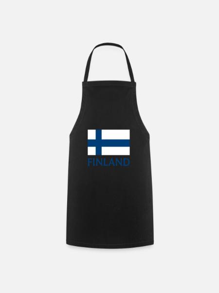 Finnland Flagge - Kochschürze - Schwarz