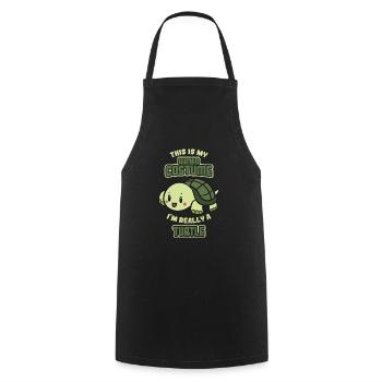 Turtle & turtle todo covering - Cooking Apron - black - Front - AI Model Male 185 dark (185cm)