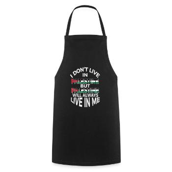 Palestine life - Cooking Apron - black - Front - AI Model Male 185 dark (185cm)