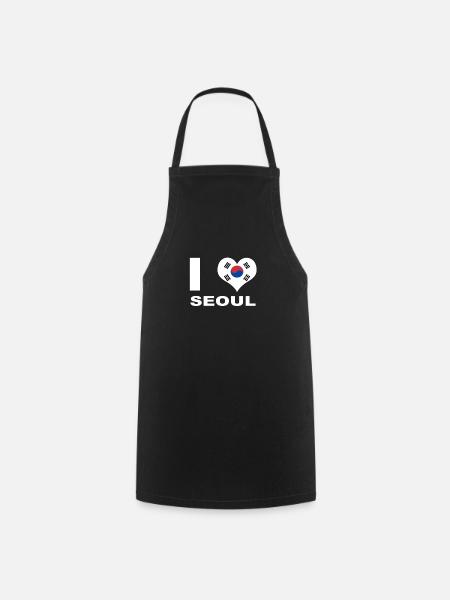 Séoul - Tablier de cuisine - noir