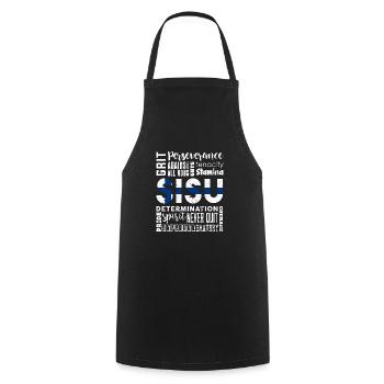 Finland Scandinavia culture - Cooking Apron - black - Front - AI Model Male 185 dark (185cm)