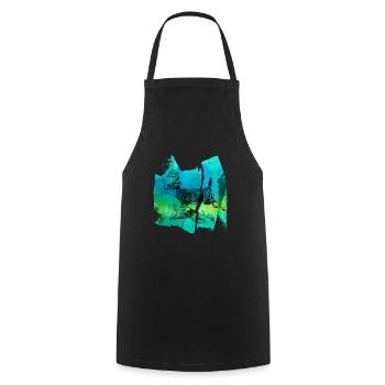 Roe Rehbuck Fawn Red Deer Wild T Shirt - Cooking Apron - black - Front - AI Model Male 185 dark (185cm)