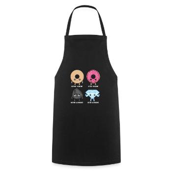 Drôle d'entraînement Donut Diamond Avant Après Cadeau - Tablier de cuisine - noir - Devant - AI Model Male 185 dark (185cm)