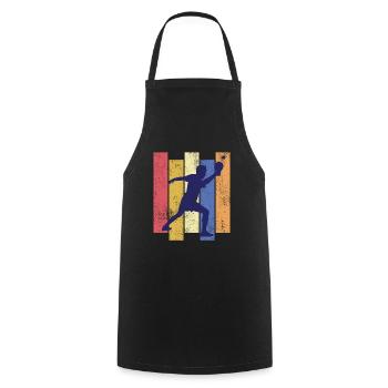 Table tennis Table tennis players - Cooking Apron - black - Front - AI Model Male 185 dark (185cm)