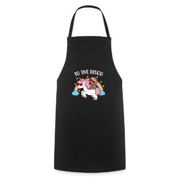 Au cadeau disco - Tablier de cuisine - noir - Devant - AI Model Male 185 dark (185cm)