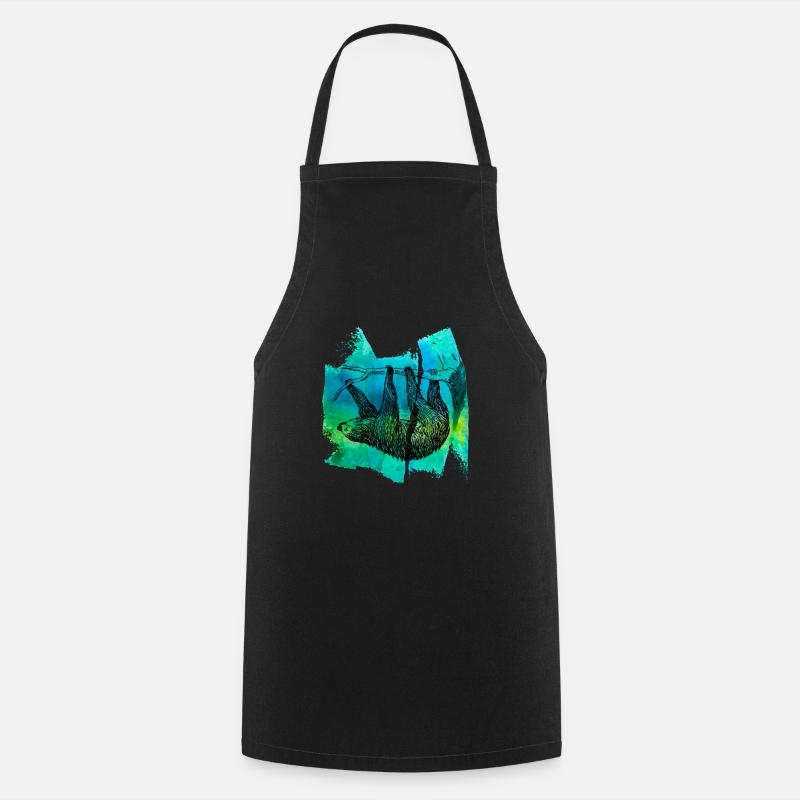 Sloth sloth sloths sloth sloth T Shirt - Cooking Apron - black