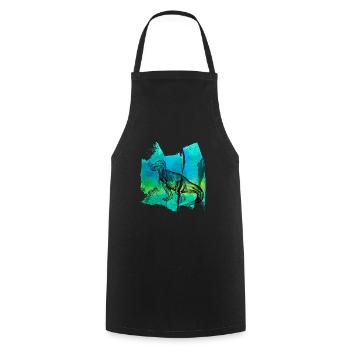 Dinosaur Dinosaur T-Rex Dinosaur Raptor T-shirt - Cooking Apron - black - Front - AI Model Male 185 dark (185cm)