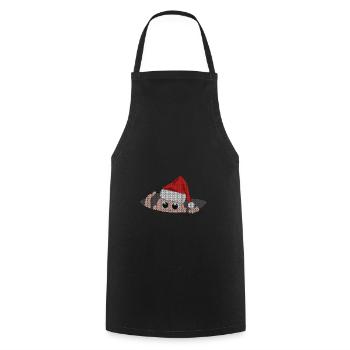 Baby Santa Claus Christmas Pregnant Mom Gift - Cooking Apron - black - Front - AI Model Male 185 dark (185cm)