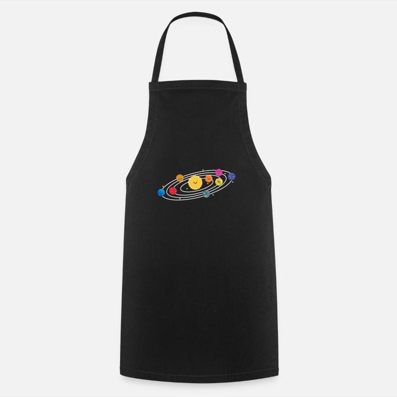 Solar System T-Shirt for Astronaut Gift Idea - Cooking Apron - black
