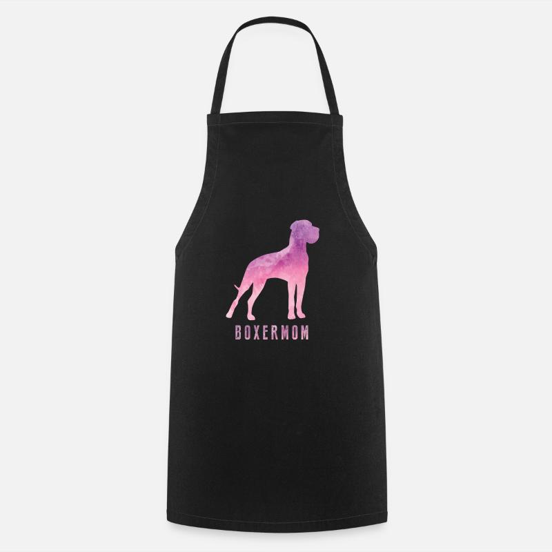 Boxer Mama Hunde liebe Deutsche Boxer Fan Geschenk - Kochschürze - Schwarz