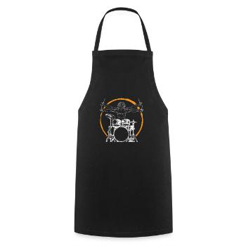 Drummer Drumsticks - Cooking Apron - black - Front - AI Model Male 185 dark (185cm)