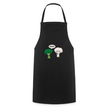 Funny Broccoli Cauliflower Ghost Ghost Gift - Cooking Apron - black - Front - AI Model Male 185 dark (185cm)