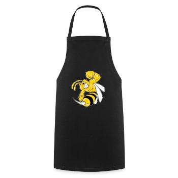 Fitness Wespe Biene Hornisse Muskeln Geschenk - Kochschürze - Schwarz - Vorne - AI Model Male 185 dark (185cm)
