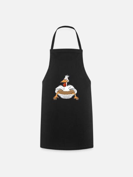 Suppenhuhn Suppe Huhn Gockel Eintopf Geschenk - Kochschürze - Schwarz