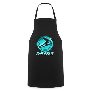 Just Ski it it sports d'hiver ski vacances de neige - Tablier de cuisine - noir - Devant - AI Model Male 185 dark (185cm)