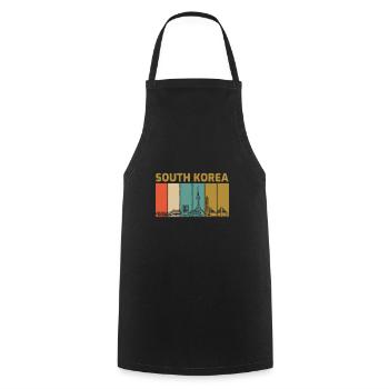 Corée du Sud - Tablier de cuisine - noir - Devant - AI Model Male 185 dark (185cm)