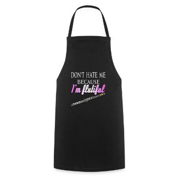 Flute flute player - Cooking Apron - black - Front - AI Model Male 185 dark (185cm)