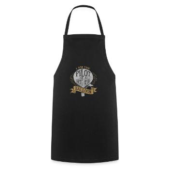 I Am The Pilot of a Hot Air Balloon - Cooking Apron - black - Front - AI Model Male 185 dark (185cm)
