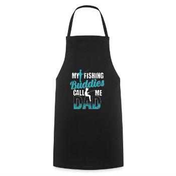 Fishing Friends Father Funny Gift Joke Kids - Cooking Apron - black - Front - AI Model Male 185 dark (185cm)