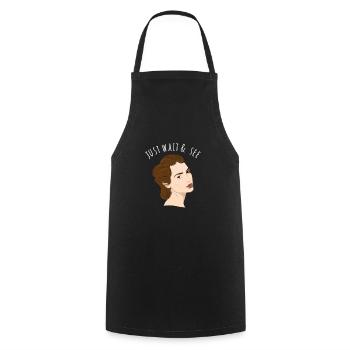 Just Wait And See - Cooking Apron - black - Front - AI Model Male 185 dark (185cm)