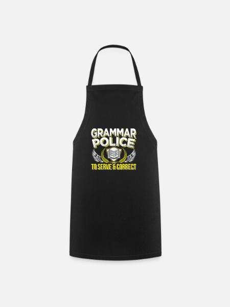 Linguistik Grammatik Deutsch Lehrer Geschenk - Kochschürze - Schwarz
