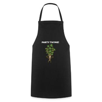 Party Thyme Cook Cook Spice Funny Funny - Cooking Apron - black - Front - AI Model Male 185 dark (185cm)