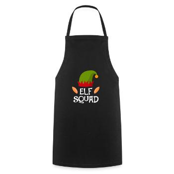 onze squad Noël advent onze elfe fee cadeau - Tablier de cuisine - noir - Devant - AI Model Male 185 dark (185cm)