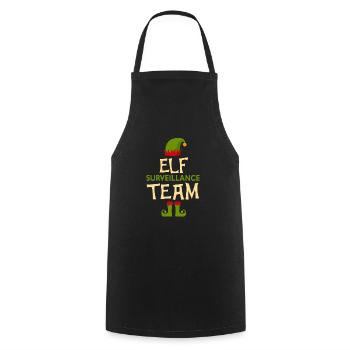 onze équipe Noël advent onze elfe fee cadeau - Tablier de cuisine - noir - Devant - AI Model Male 185 dark (185cm)