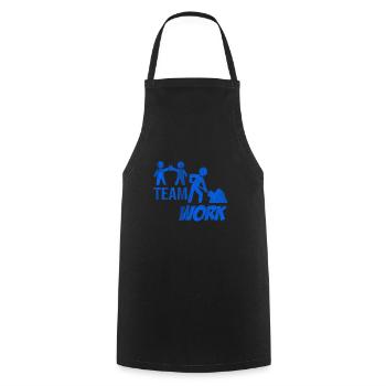 Construction worker construction site teamwork - Cooking Apron - black - Front - AI Model Male 185 dark (185cm)