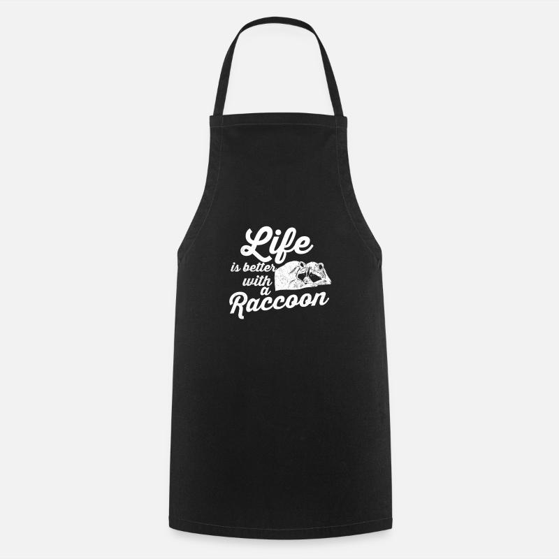 raton laveur - Tablier de cuisine - noir